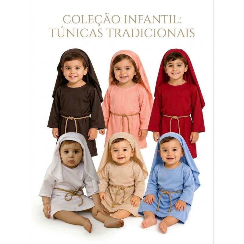 Fantasia Biblica Para Criança incluso véu e acessório, Fantasia  MENINO JESUS BEBÊ, Fantasias hebraicas bebês e crianças