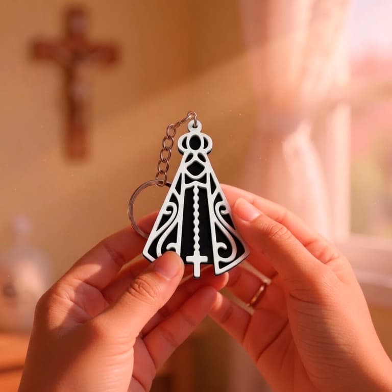 Chaveiro - Nossa Senhora Aparecida - em plástico