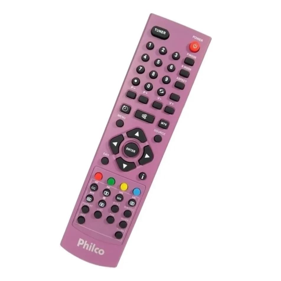 Controle Remoto Para Tv Rosa PH24R LCD ROSA 057103067 PTV24C10DR 099243044 PTV24N91DFRH 099243056 Ph19t21dgr Ph28s86dg