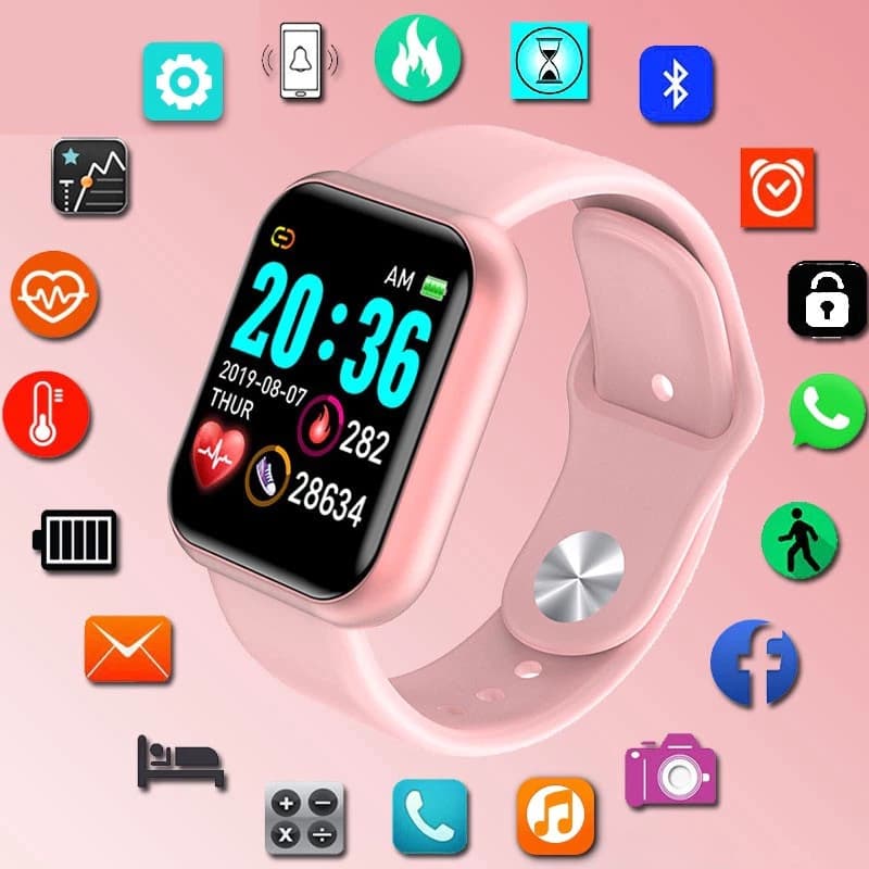 Relógio Smartwatch Android Ios Inteligente D20 Y68 Bluetooth coloca foto