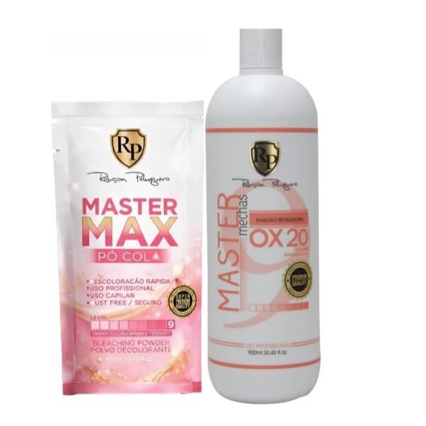Po Cola Master Max Descolorante + Ox 20 Master Mechas Robson Peluquero