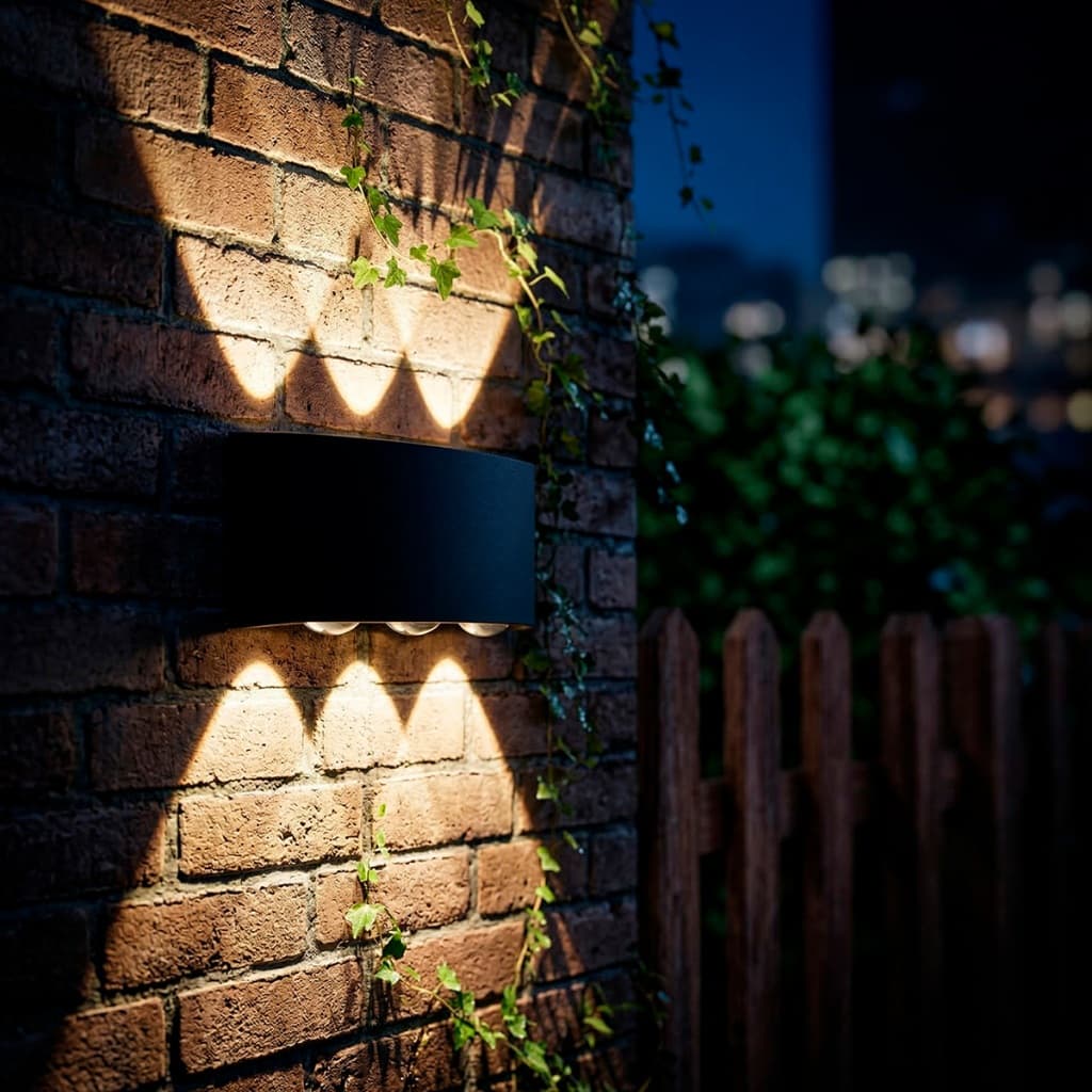 3 Peças Arandela LED 6W Retangular 2 Focos com 6 Lentes Luz Quente 3000K Moderna Para Parede