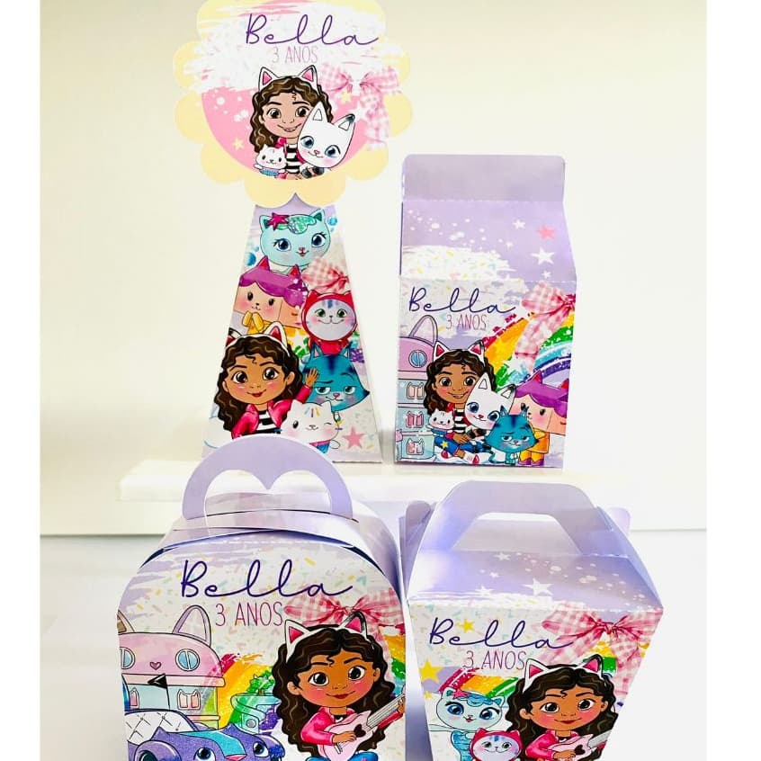 Kit Festa lembracinhas Pegue e monte personalizado com 20 peças | A casa magica de Gaby