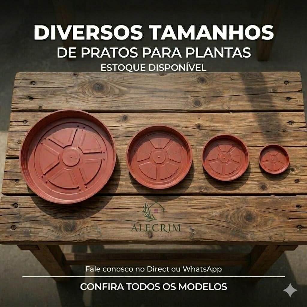 Prato Redondo Para Vaso De Plantas Diversos Tamanhos Potes Plantas Flores Jardim Decoração
