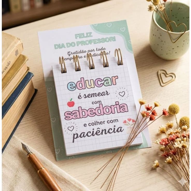 KIT 10 Bloquinhos - Lembrancinha dia do Professor / Volta às aulas