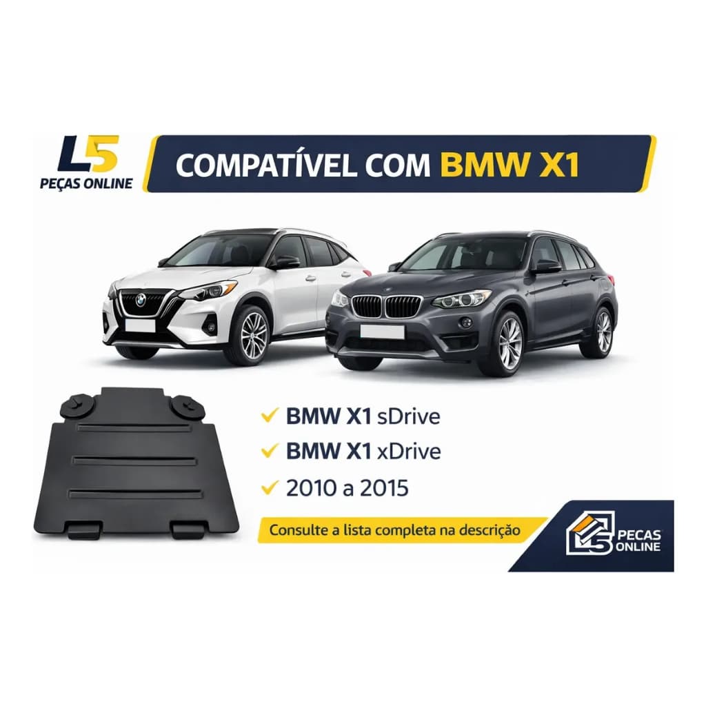 Capa Acesso Farol Parabarro Bmw X1 E84 sDrive xDrive 2010 A 2015 Lado Esquerdo Direito Pressão Peça