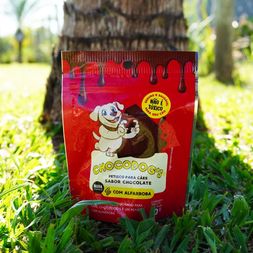 Sachê Tablete Sabor chocolate pra cachorro cães dogs Sobremesa Pet Não tóxico