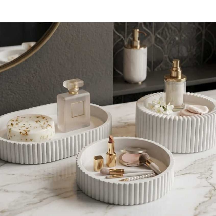 kit bandejas/organizadores/elegante/sofisticado/lavabo/escritorio/mesa/cabeceira/presente/criativo
