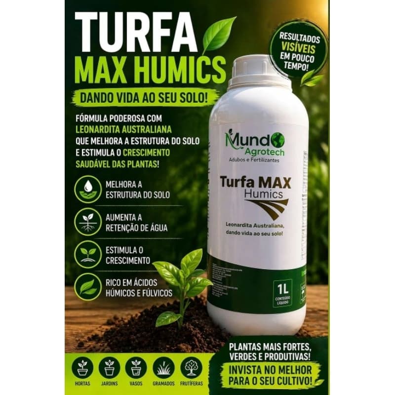 Turfa MAX Leonardita 300 vezes mais forte que o esterco 1lt