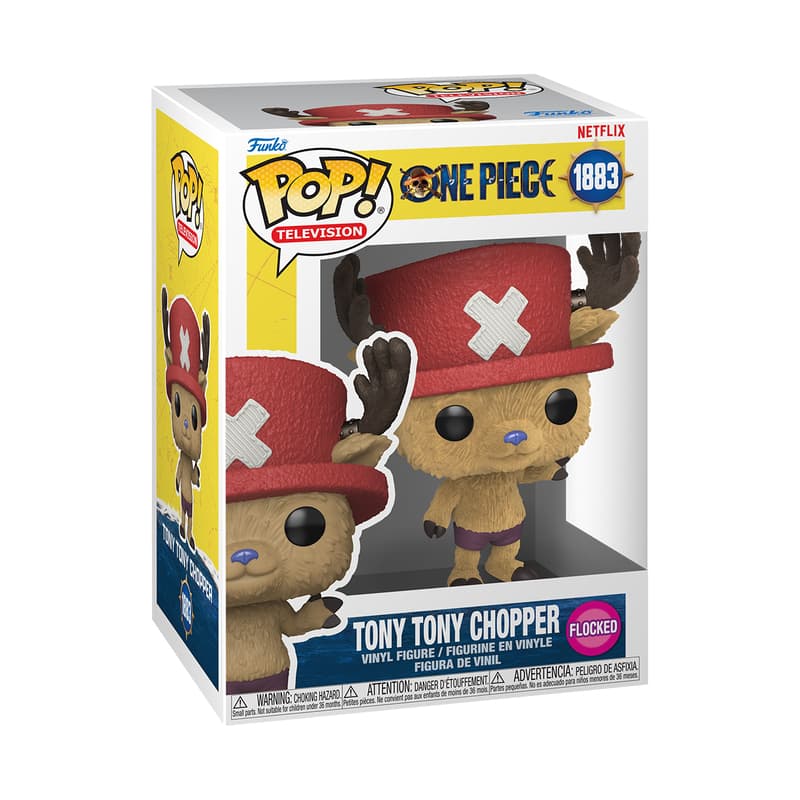 FUNKO POP ONE PIECE LIFE ACTION TONY TONY CHOPPER FLOCKED 1883 NOVO ORIGINAL