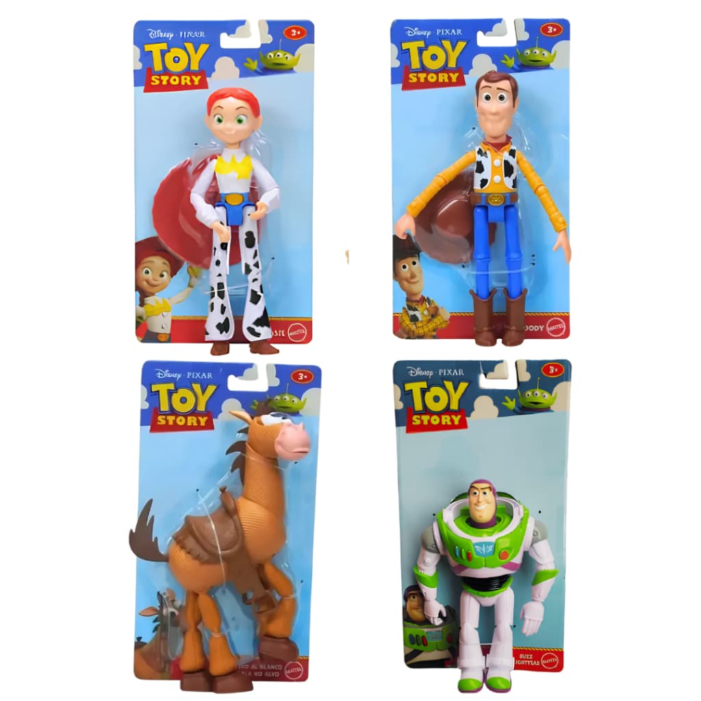 Boneco Articulado Toy Story Woody, Buzz, Bala no Alvo e Jessie - Disney Pixar Mattel