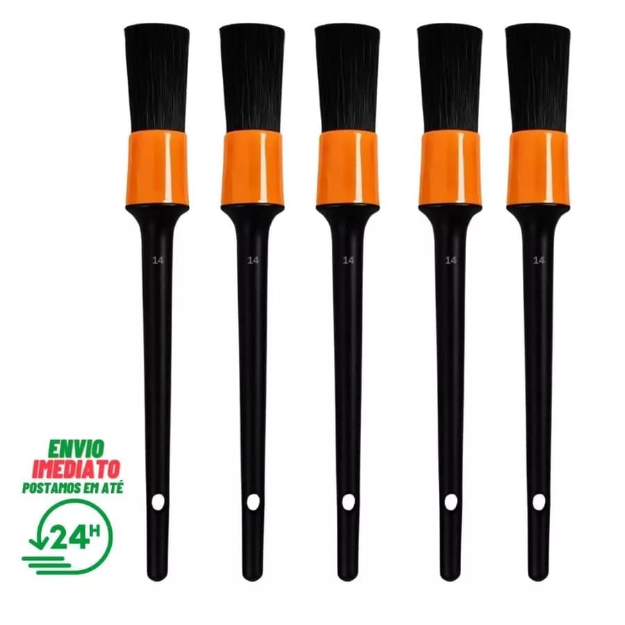 Pinceis Pincel Detalhamento Automotivo Externo Super Resistente Tamanho 10 14 18 Unitário Kit 3 Kit 5
