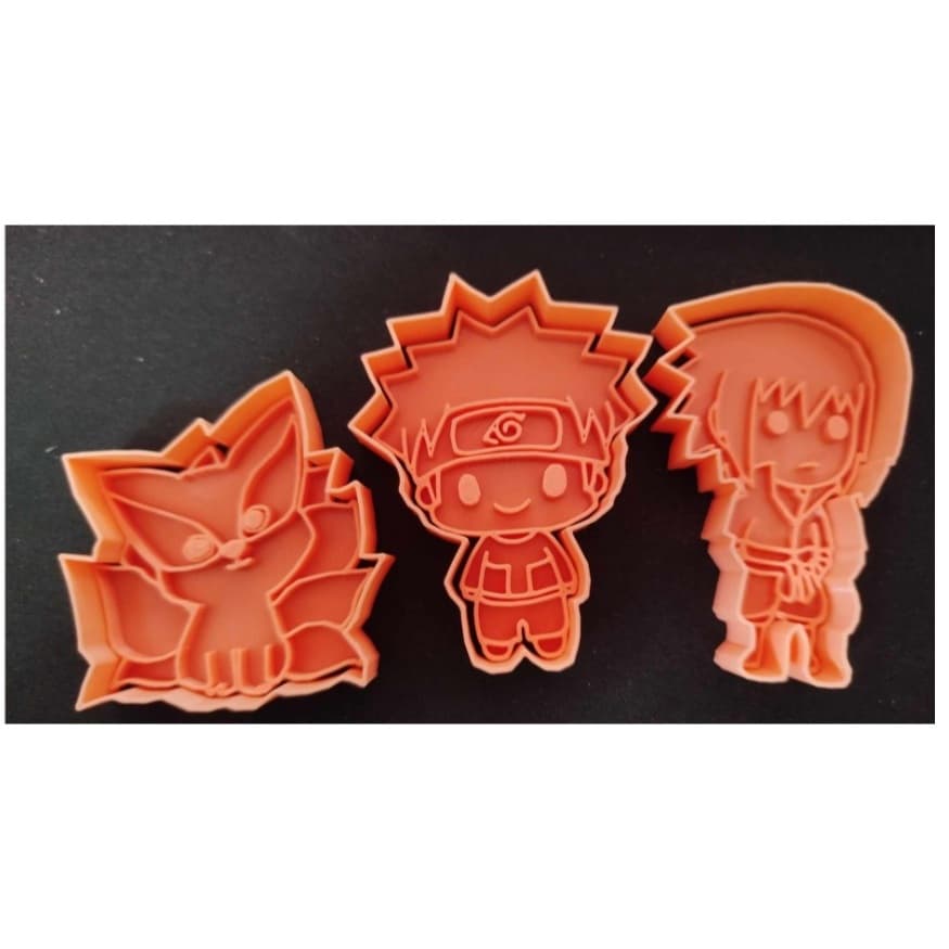 Cortadores de Biscoito Naruto 3D em PLA – Kit Anime para Confeitaria, Pasta Americana e Bolachas