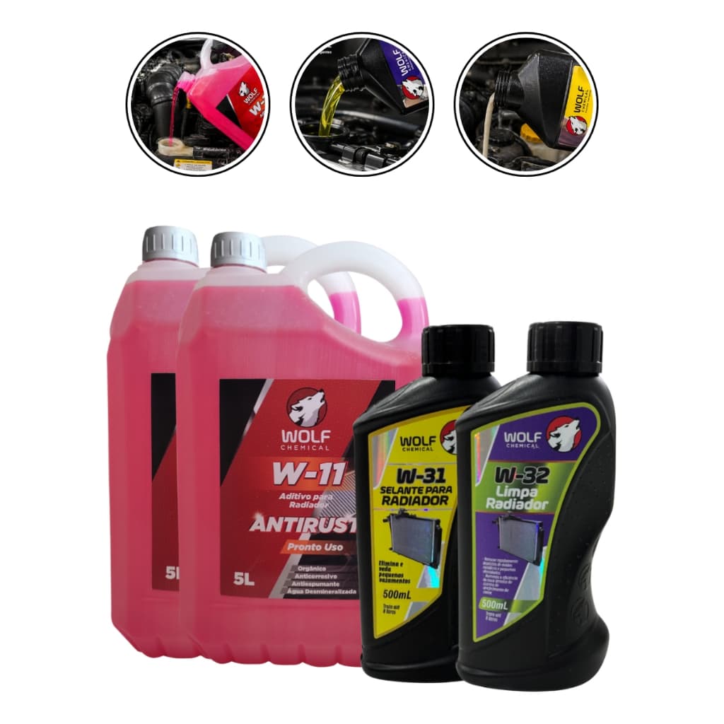 Kit Limpeza Radiador Aditivo Pronto Selante Limpa Radiador