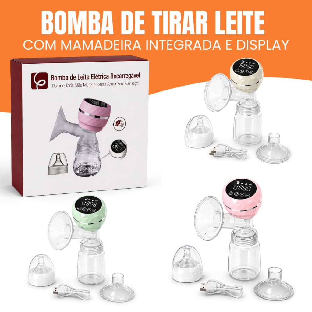 Bombinha Elétrica de Tirar Leite Automático de Baixo Ruído