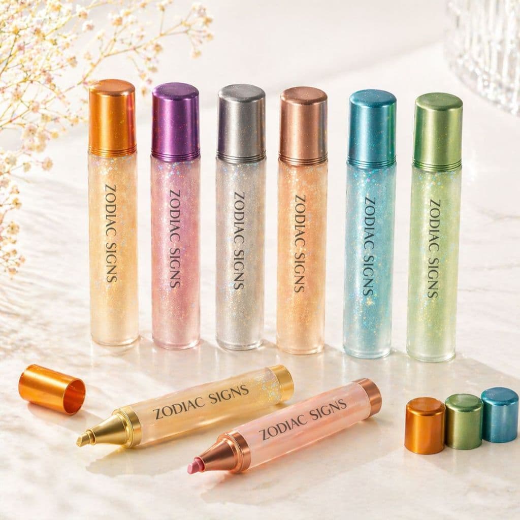 Kits Marca Texto Glitter Cores Brilhante Canetas Bisnaga Estudantil Colegial Cores Aleatórias