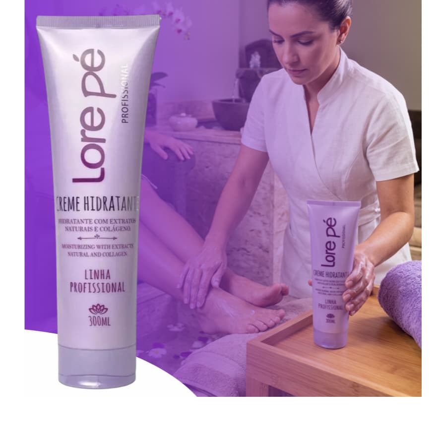 Creme Hidratante Lore Pé Sebo De Carneiro 300ml Mãos Pés Corpo Hidratação Profunda