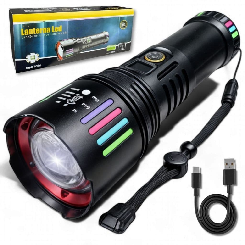 Lanterna Tática Led Canhão De Luz B-max BM-8540