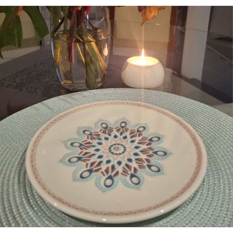 Prato porcelana sobremesa