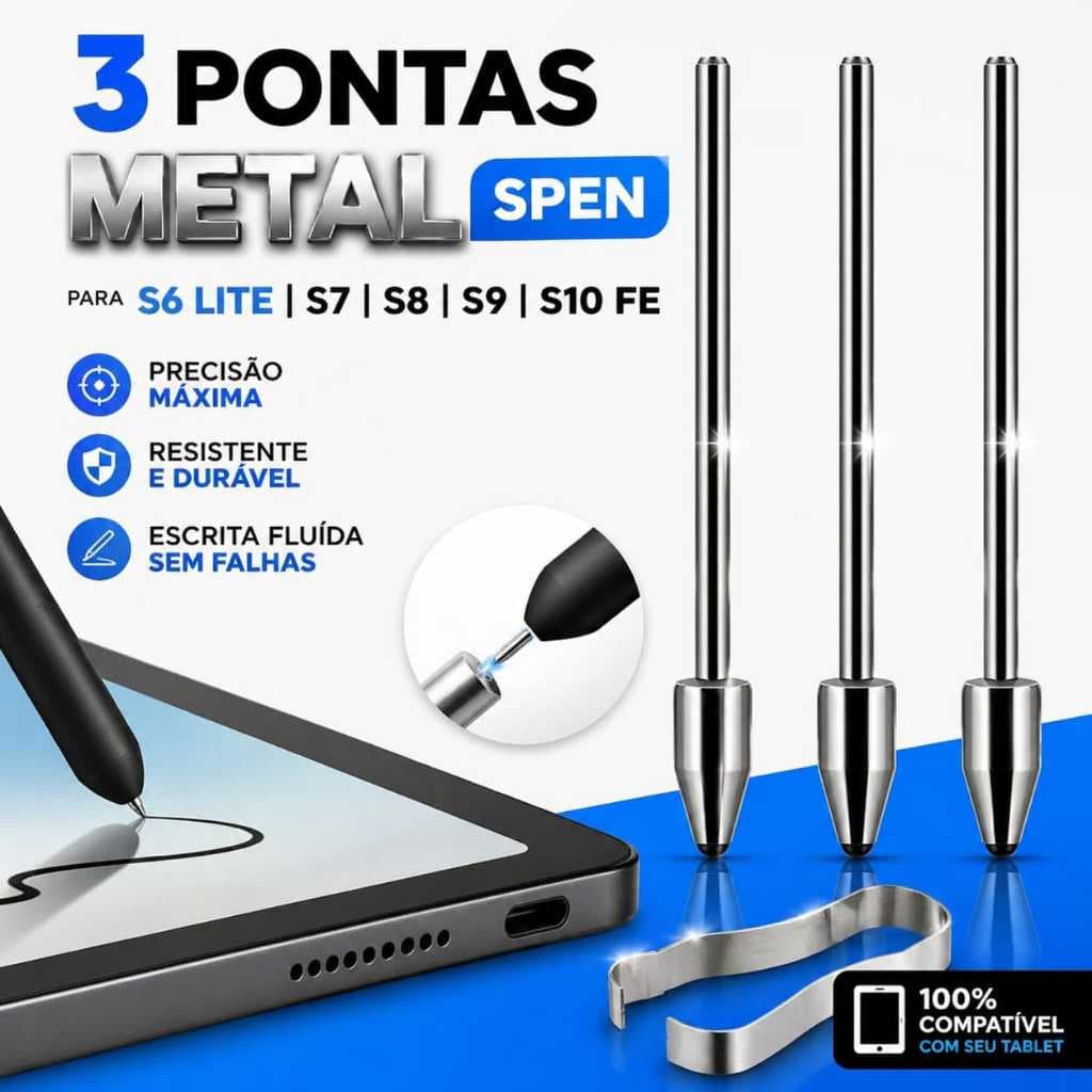 ponta para caneta s pen para tablet sansung s6 lite/s7/s8/s9/note10/note 20