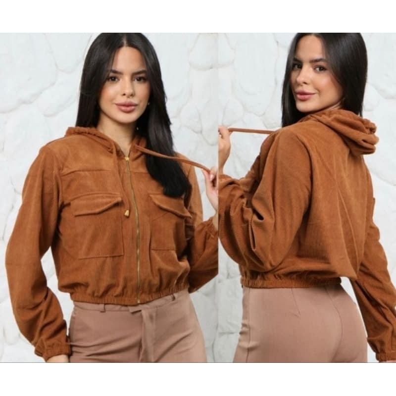 Jaqueta Veludo Colete Trendy Zip com Capuz | Ajuste Perfeito + Bolsos Funcionais | Várias Cores