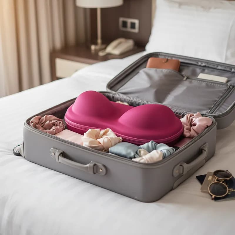 Estojo Porta Sutiãs Bojo Capacidade 6 Peças Acessórios Para Viagem Organização Guarda Roupa Moderno Pratico Roupa Intima