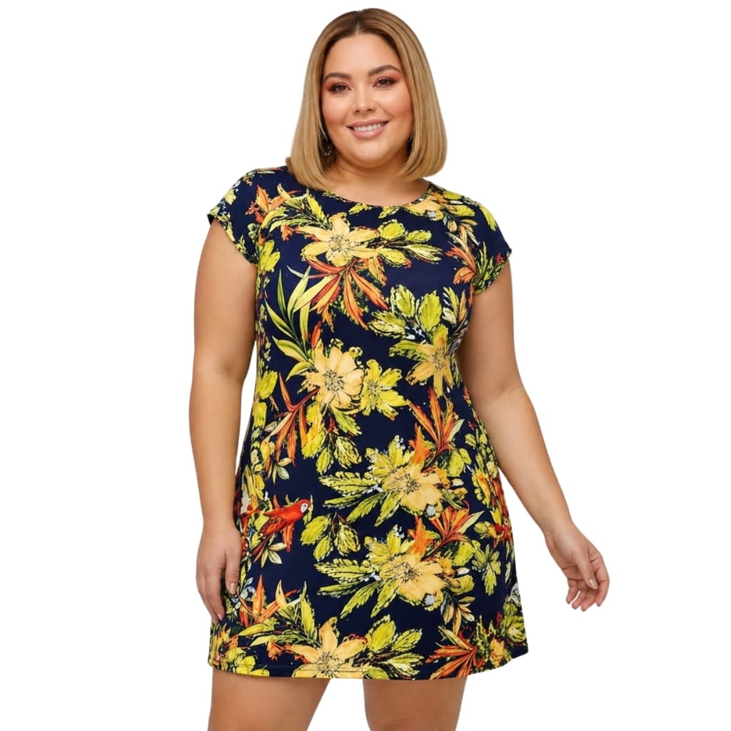 Kit 3 Vestido Feminino Curto Casual Verão Estampa Floral Tecido Leve Soltinho