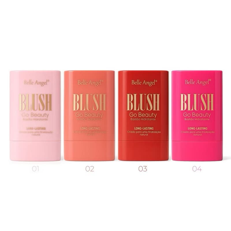 Blush em Bastão Belle Angel Go Beauty com Pigmentação Natural