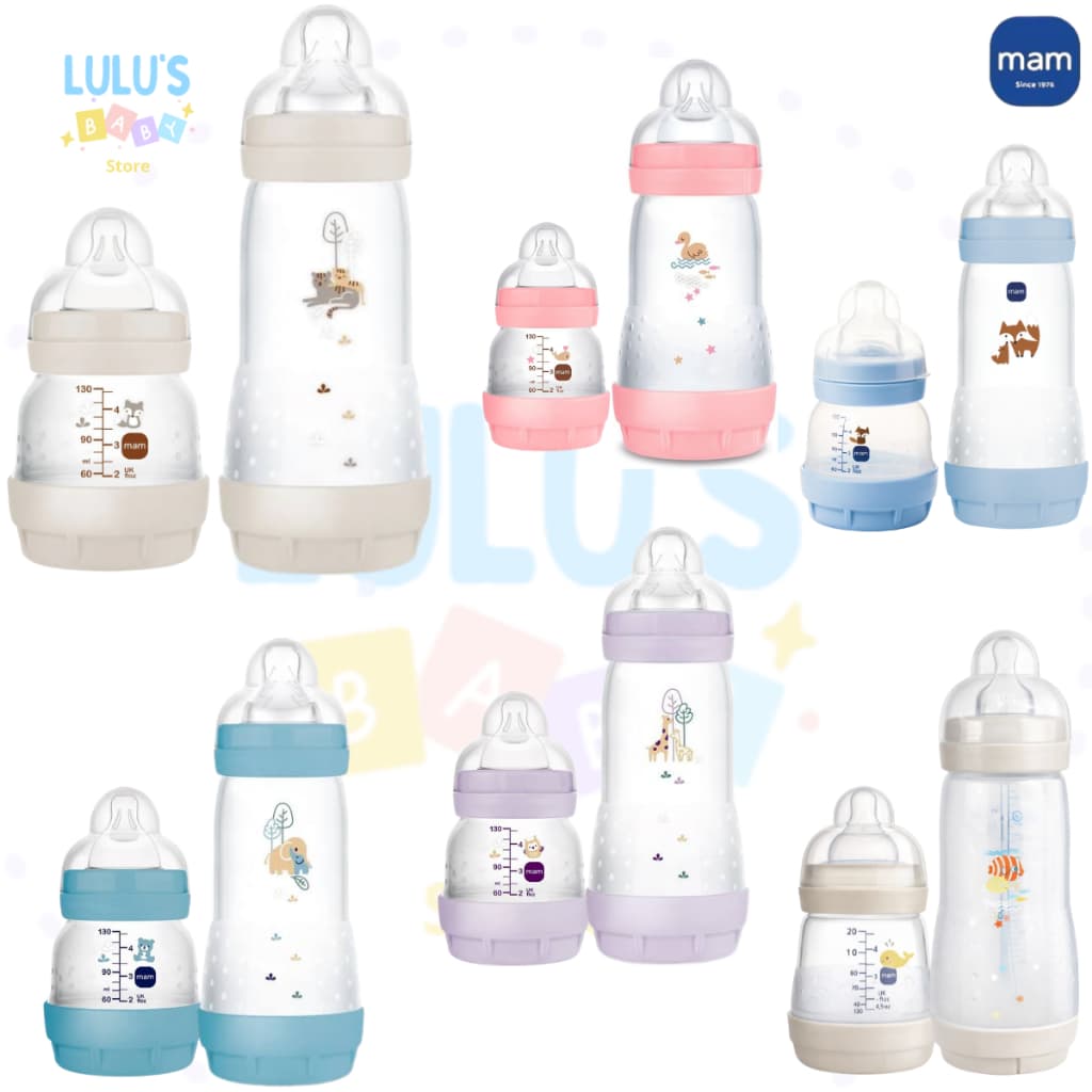 Kit c/ 2 Mamadeiras MAM Anticólica Easy Start Mamadeiras 130ml e 320ml ORIGINAL Lacrada Bebê Baby