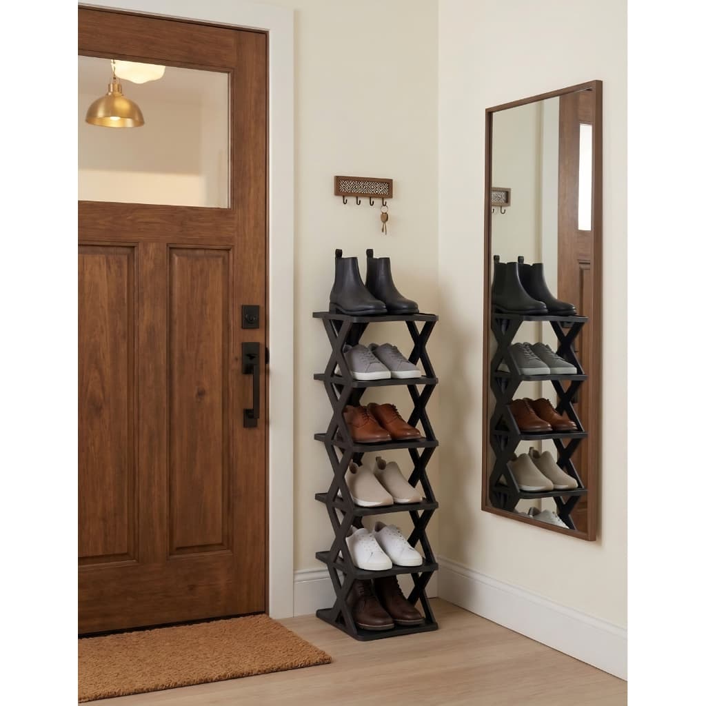 Organizador Para Sapatos Vertical Para Porta de Entrada Hall De Apartamento 06 Pares