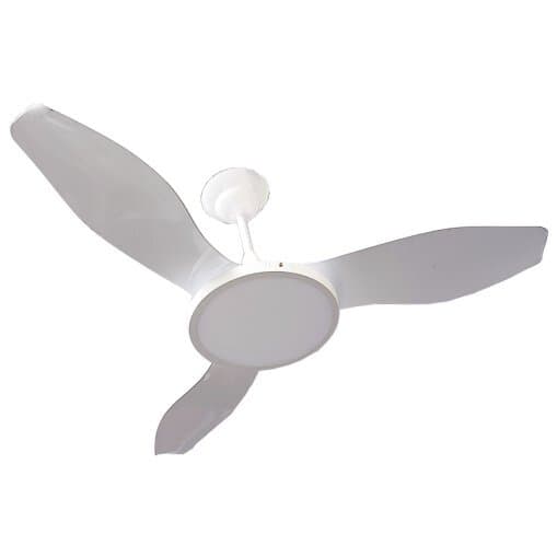 Ventilador turbo LED branco de teto com 3 Pás Eficivent pás 45cmx17cm