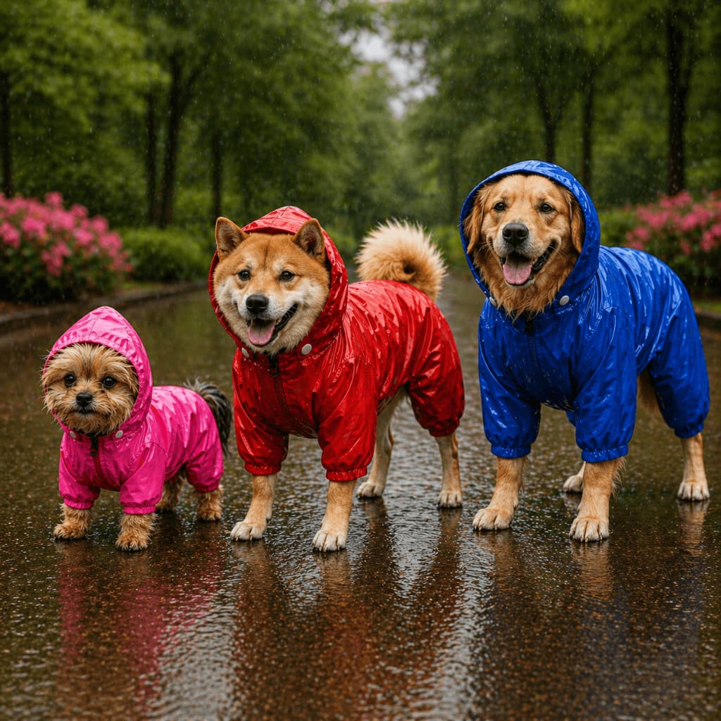 Capa Chuva Pet Impermeável passeio Cachorro Grande Médio Pequeno Porte golden yorkshire shitzu pug