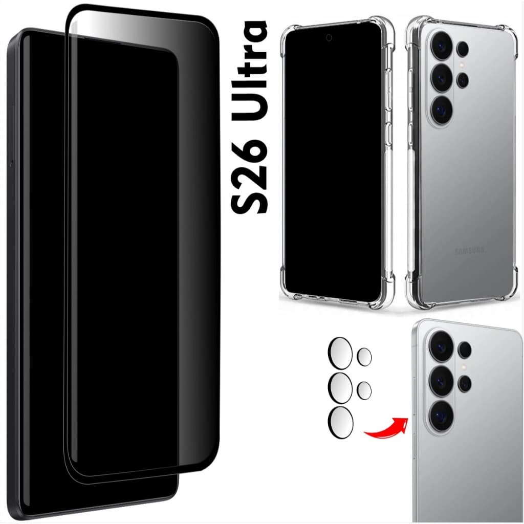 Película Privacidade Para Samsung S26 ultra - Pelicula da Câmera - Capinha case Anti-Impacto