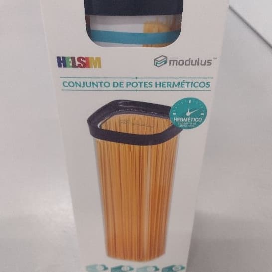 Pote Espaguete Macarrão Hermético 2000ml Acrílico Tampa Vedação Cozinha Nilluc