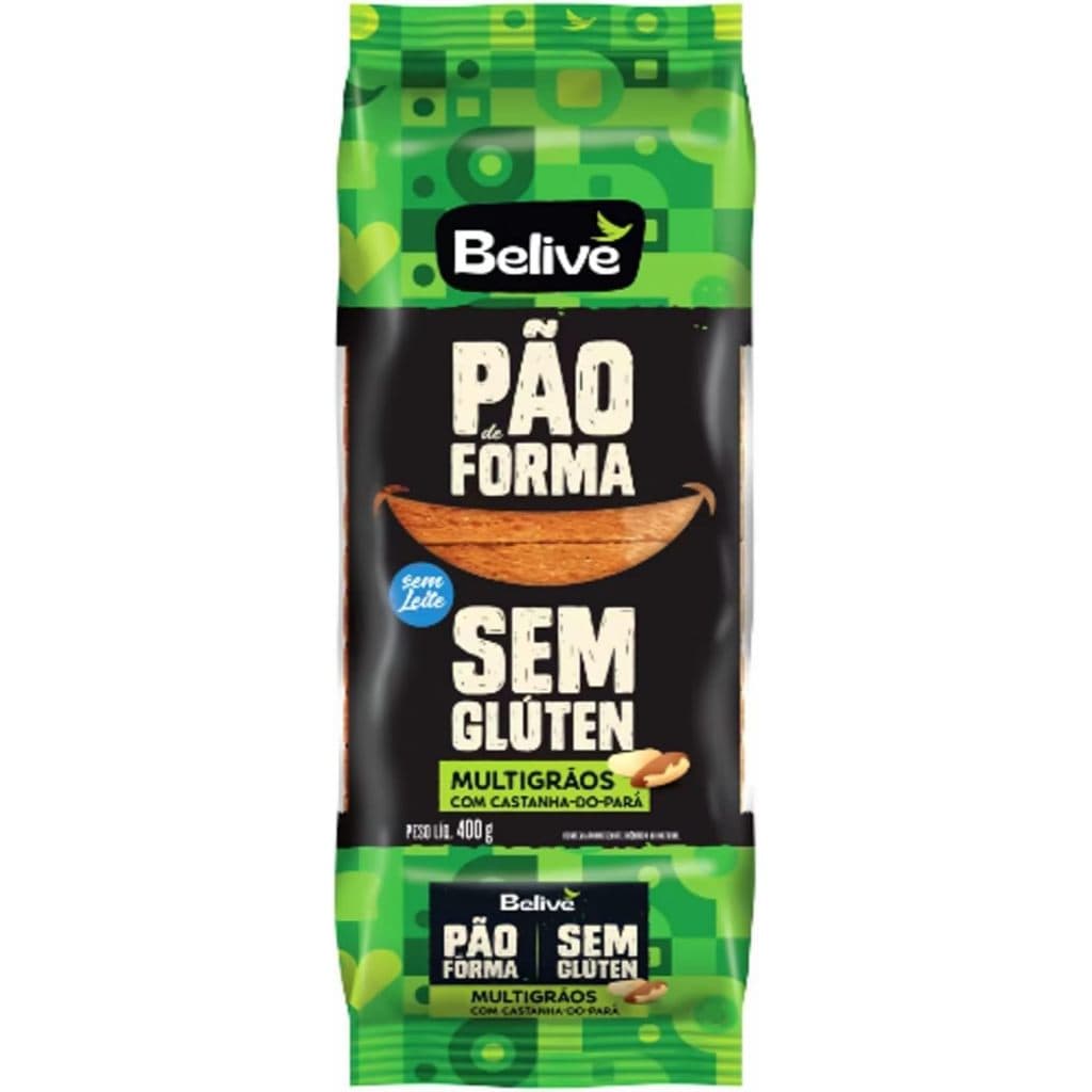 Pão de Forma BELIVE Multigrãos Sem Glúten 400g