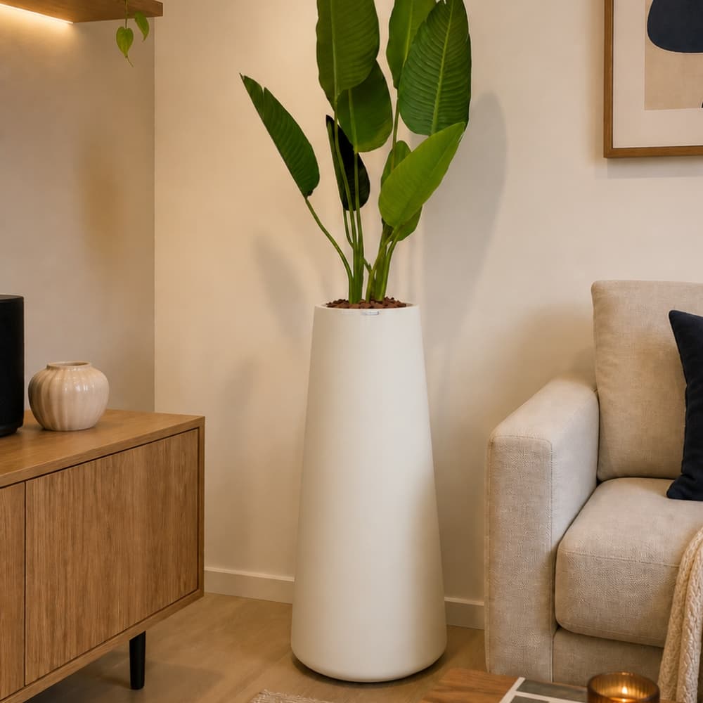 Vaso De Fibra De Vidro Paris M 90cm Brilhantes e Foscos Decorativo