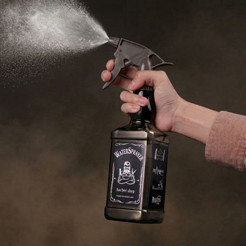 Borrifador Quadrado Spray em Névoa Pulverizador Barbeiro Profissional 620ml