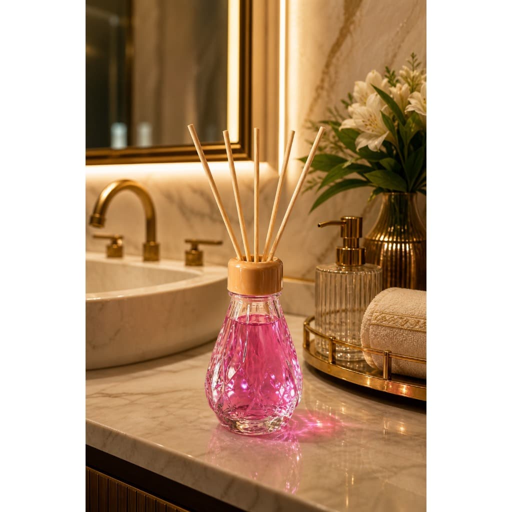 Difusor Ambiente Orquídea Negra 100ml Aromatizador Fragrância Duradoura Decorativo Banheiro Sala Quarto