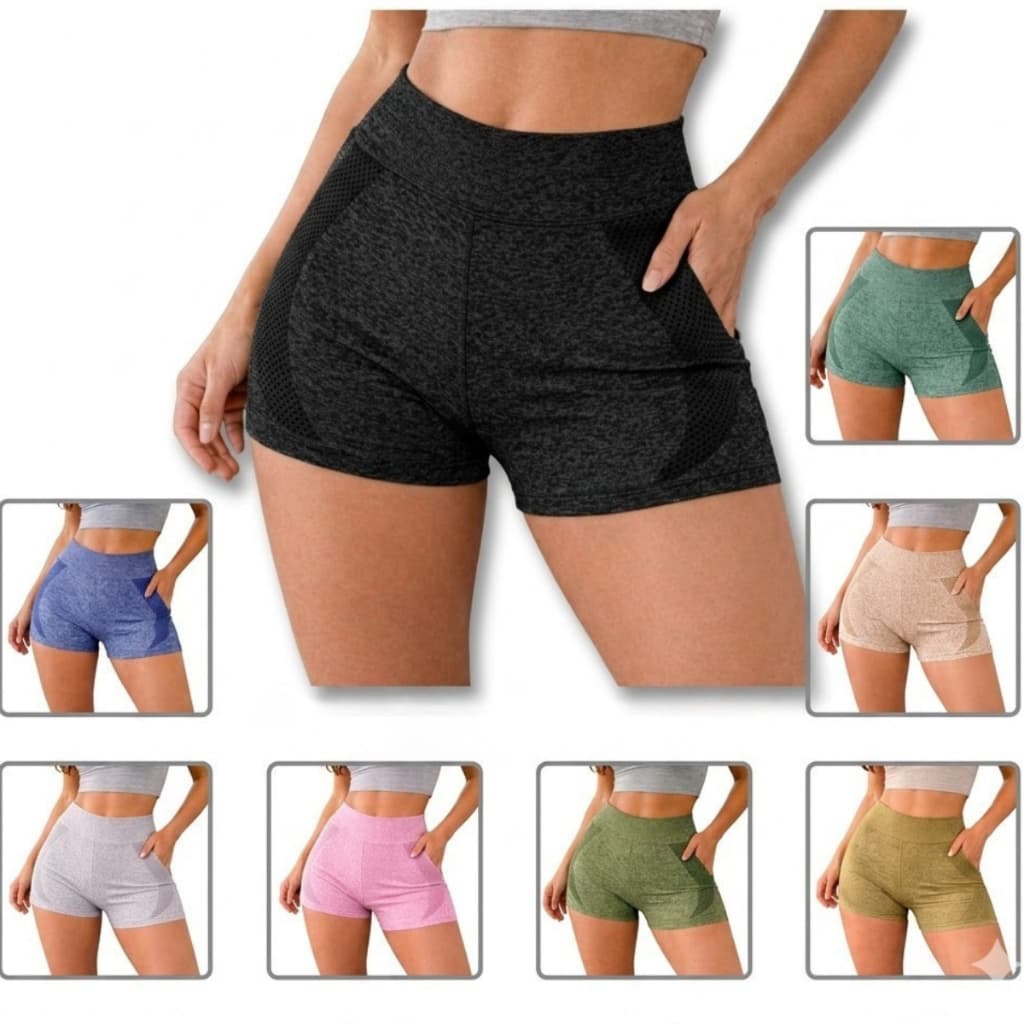Shorts levanta glúteos feminino Esportivo Modelador Fitness levanta bumbum