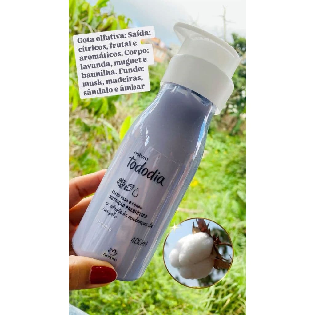 Creme Desodorante Nutritivo Para o Corpo Tododia Algodão 400