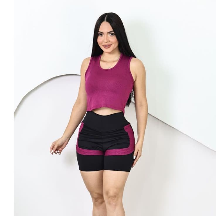 Conjunto short duplo com regata, short de academia conjunto esportivo, regata esportiva