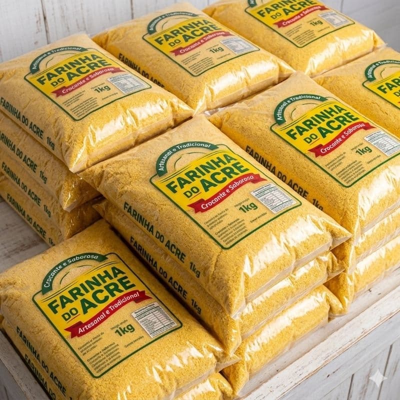 Farinha de Cruzeiro do Sul 1Kg Crocante e Gostosa direto do Acre para o Brasil