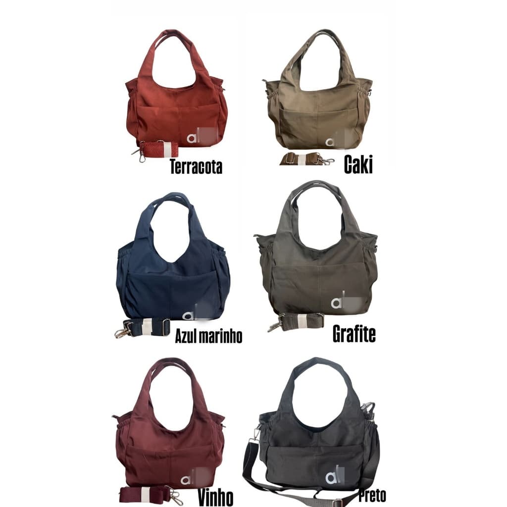 BOLSA ACADEMIA NYLON GRANDE ACADEMIA ZIPER ALÇA TRANSVERSAL FEMININA ESPORTE YOGA