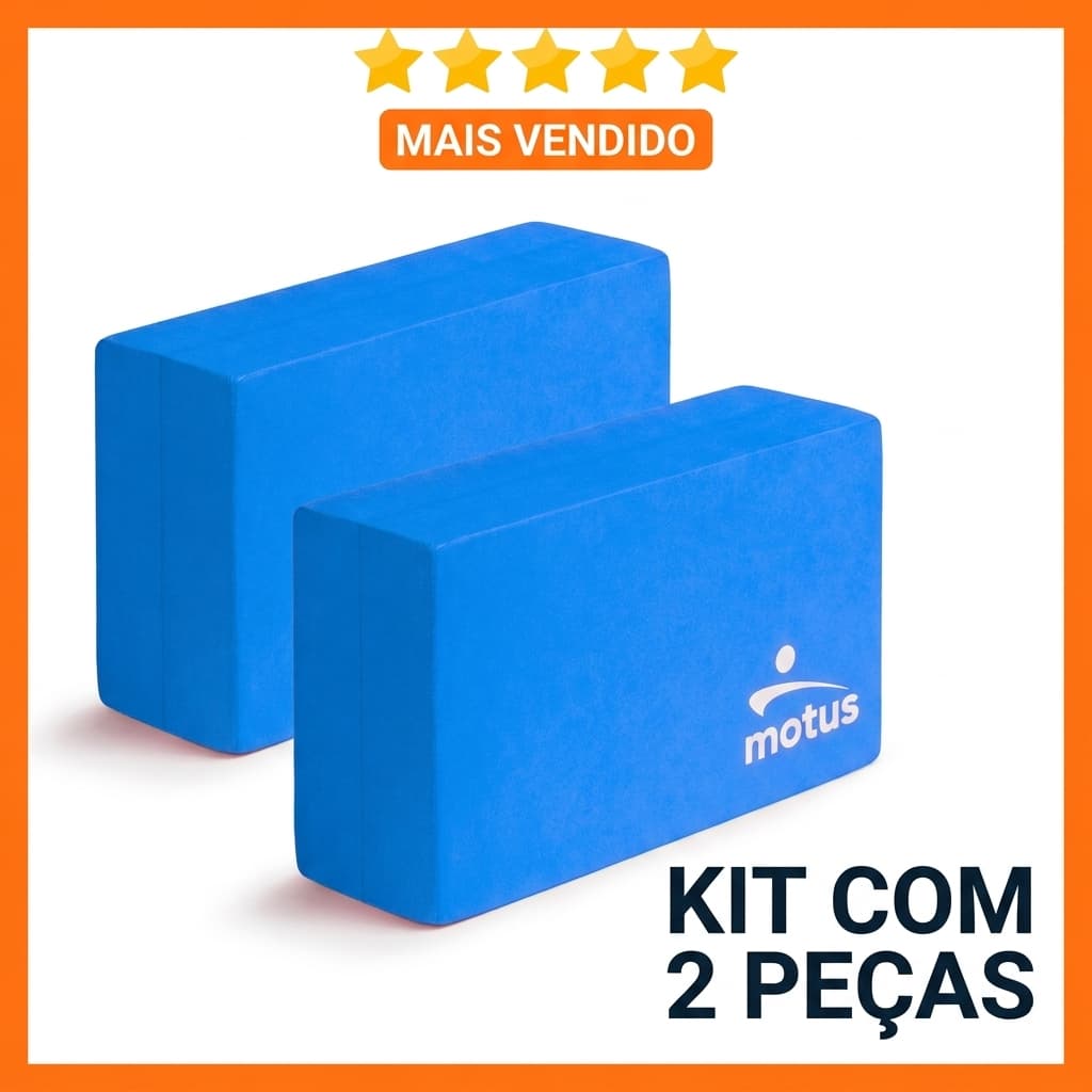 Kit 2 Bloco de yoga 23x13x7cm - Tijolinho para Ioga e pilates