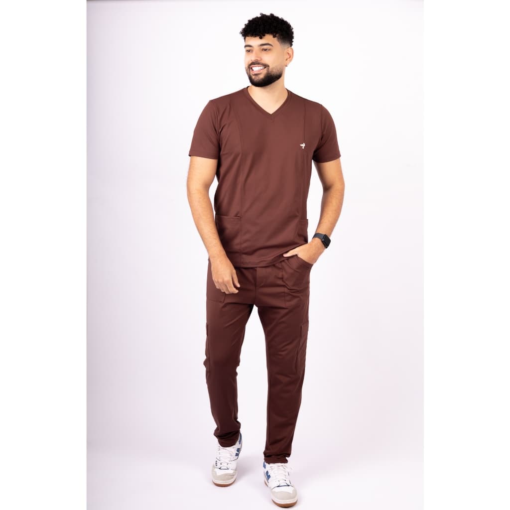 Scrub Couture Masculino, Pijama Cirúrgico Médico, Enfermagem, Estética e Área da Saúde
