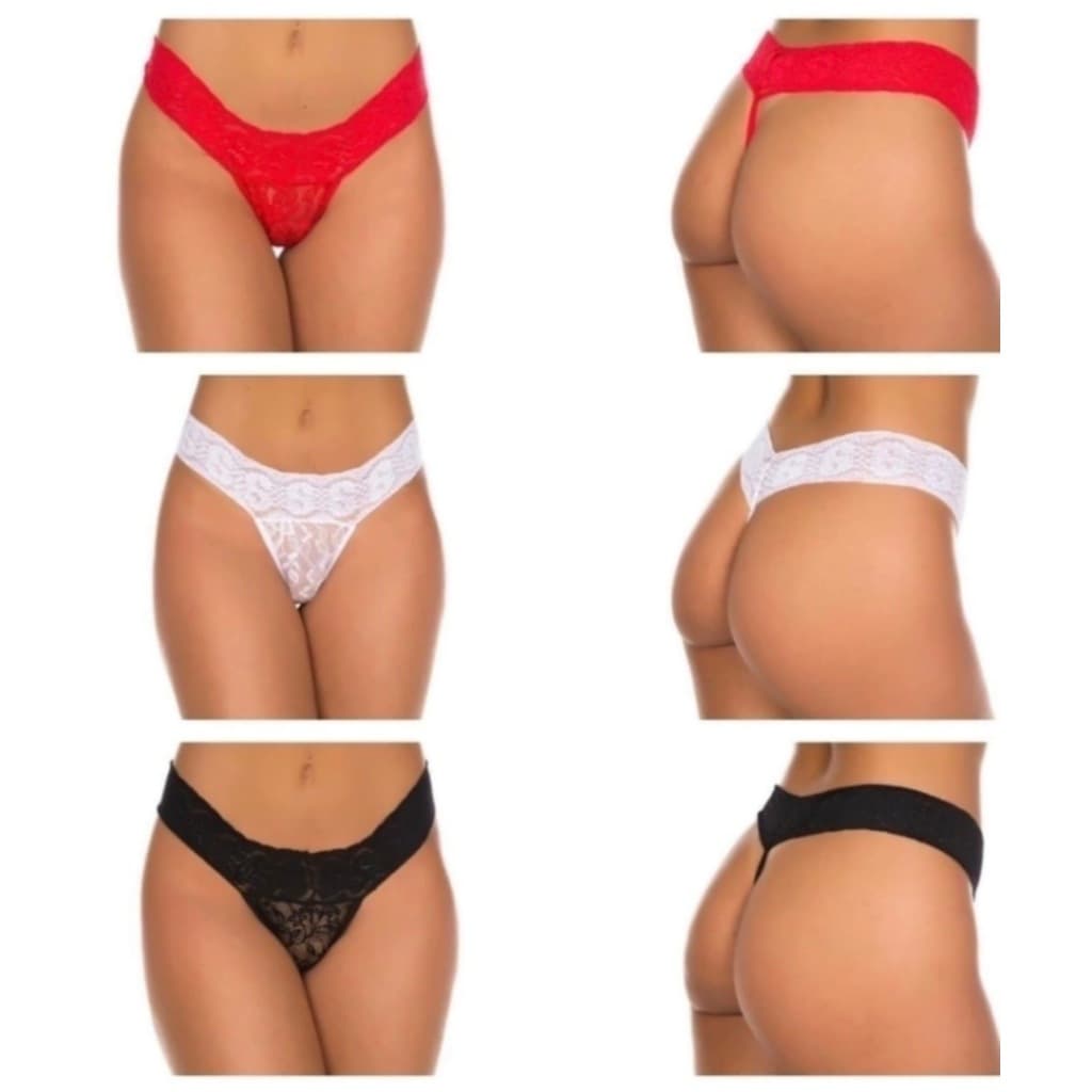 Kit Calcinhas Tanga Fio Duplo Micro Levanta bum bum Não marca roupa