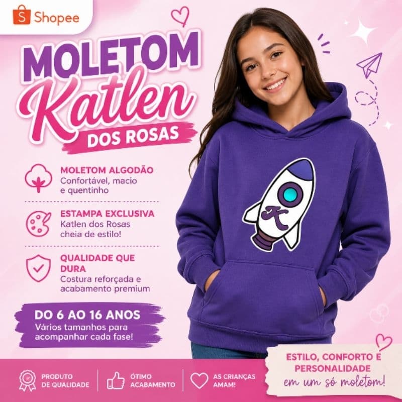 MOLETOM ROXO Katlen Zoom Boom Blusa Moletom Roxa Katlenof Emily Vick