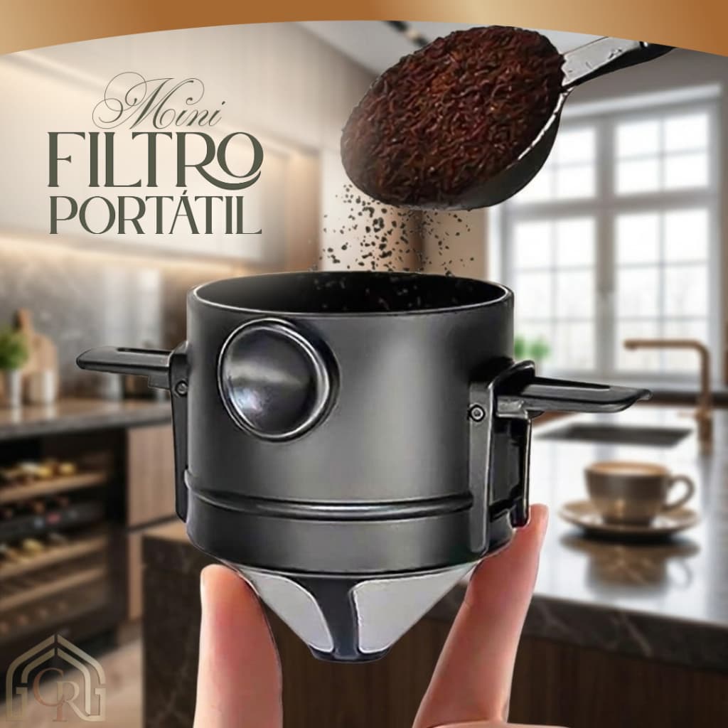 Mini Filtro Coador de Café Portátil Reutilizável com Suporte Dobrável – Ideal para Café e Chá