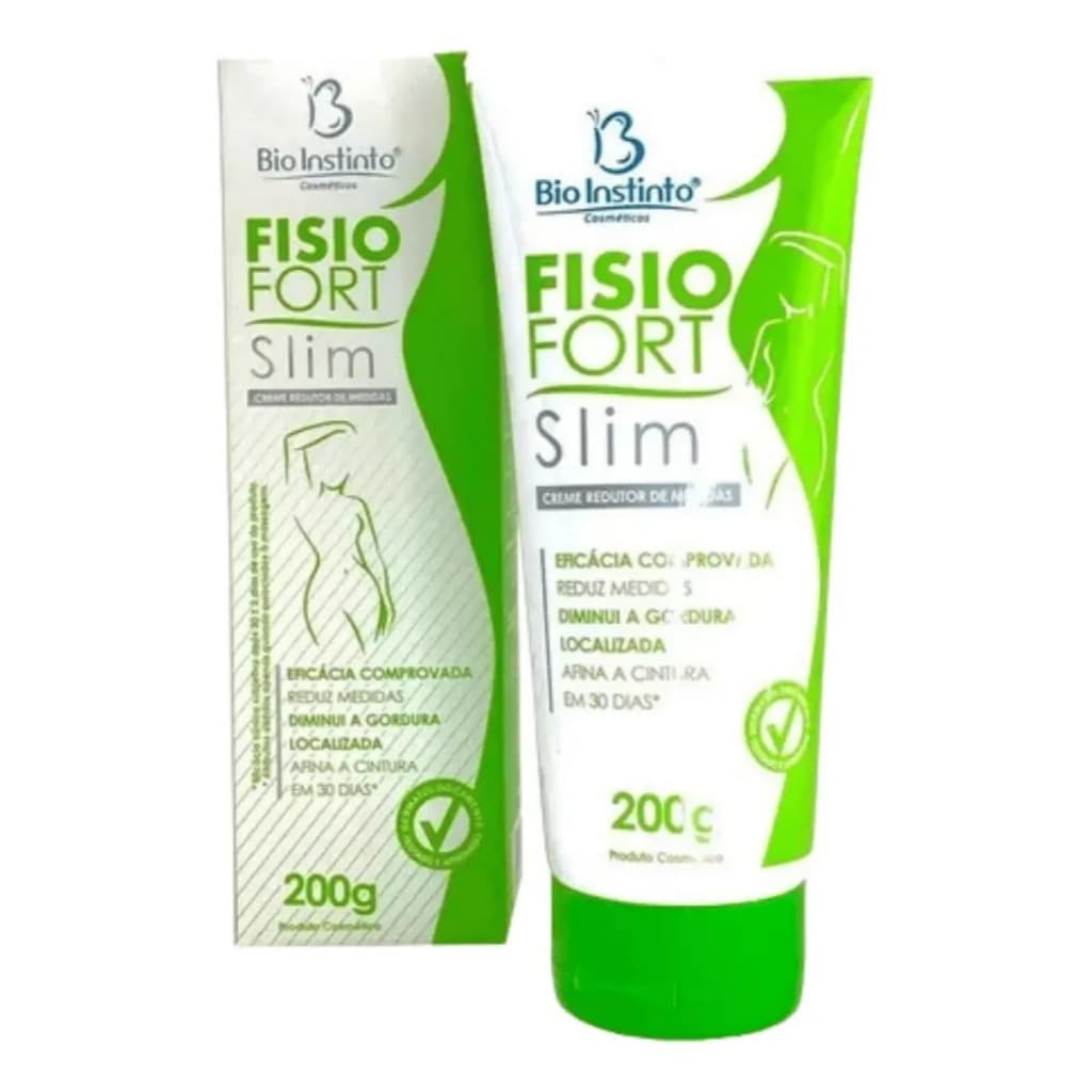 Creme Modelador Corporal Anticelulite Redutor Medida Queima Gordura Fisiofort Slim Bio Instinto 150g