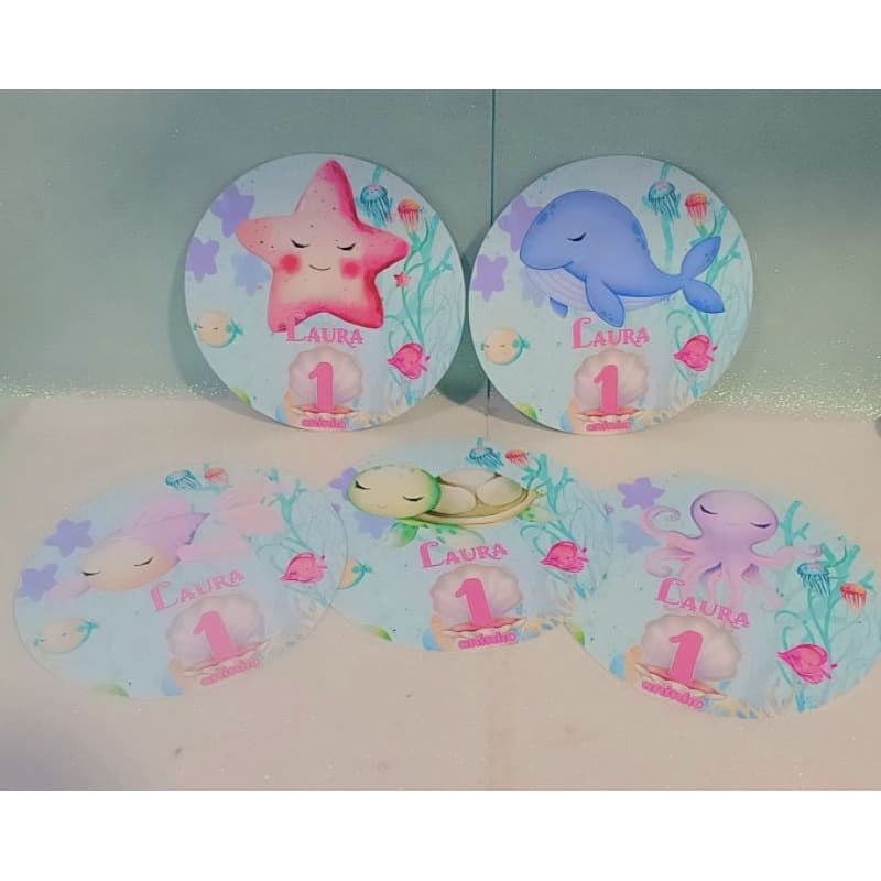 Kit 15/20/30/40/50 Sousplat para mesa de Festa Personalizado em Papel Fotográfico 230g Resistente – Luxo e Praticidade